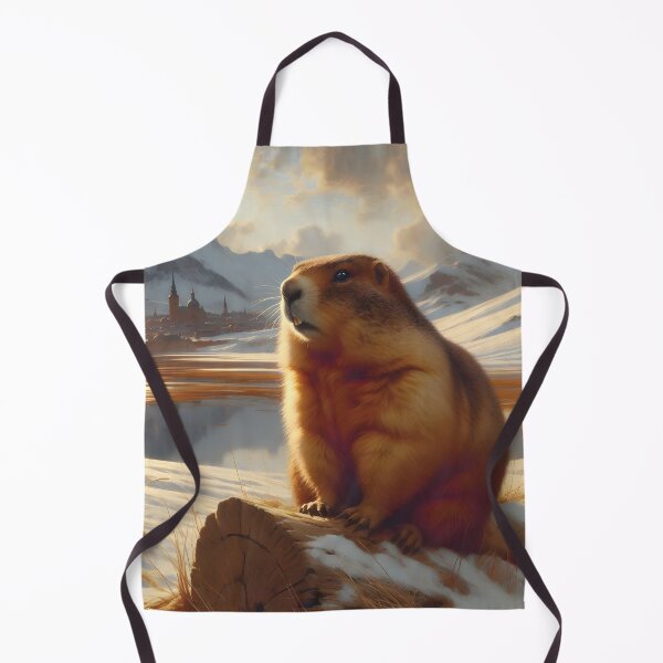 Item preview, Alpine Marmot in a Winter Wonderland designed and sold by CitrineLinker.