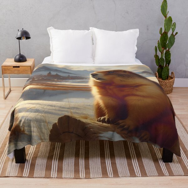 Item preview, Alpine Marmot in a Winter Wonderland designed and sold by CitrineLinker.