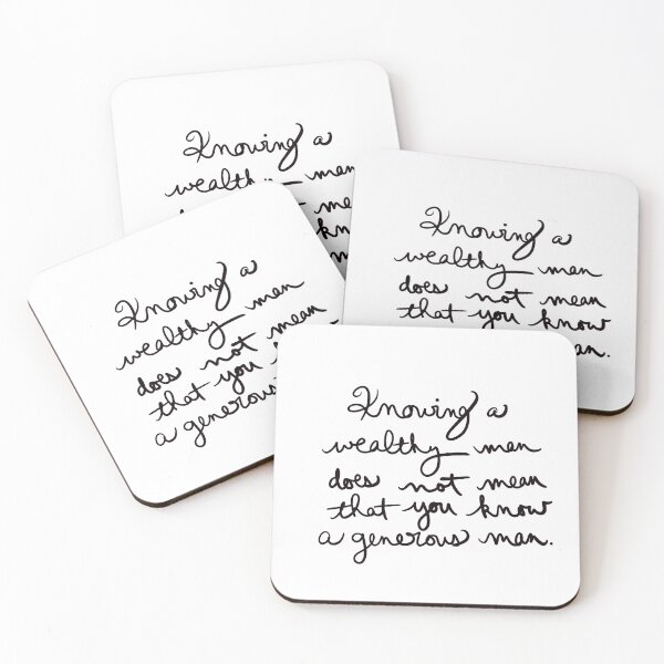 Item preview, Knowing a wealthy man does not mean that you know a generous man. designed and sold by abeink.