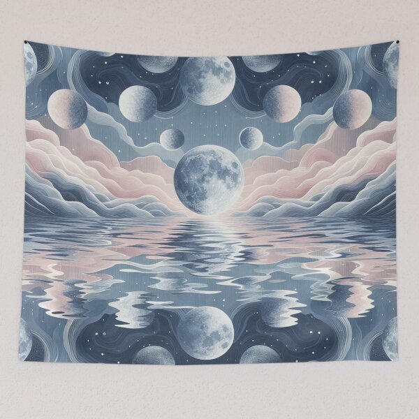 Item preview, Moon Phases Over Water #1 designed and sold by Paragon-Art.