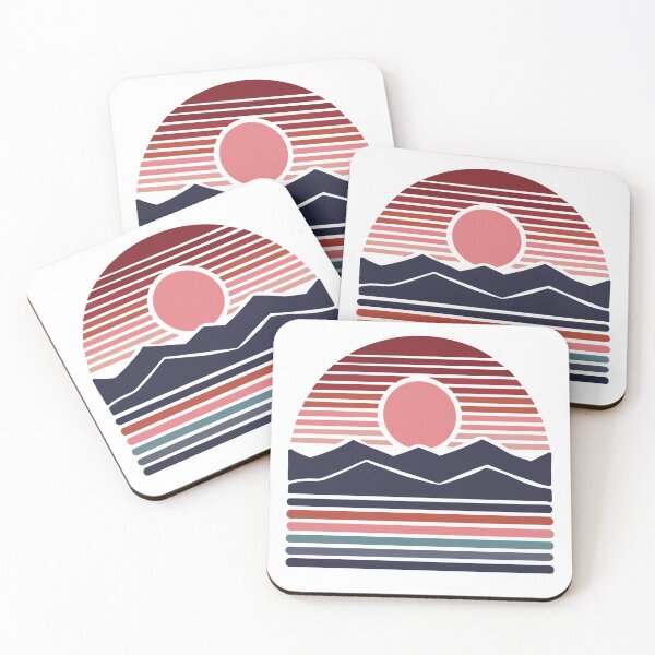Item preview, Retro Sunset Mountainscape designed and sold by lavavamp.