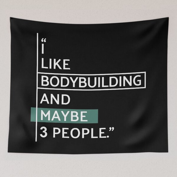 Item preview, I Like Bodybuilding and Maybe 3 People designed and sold by MaryAller.