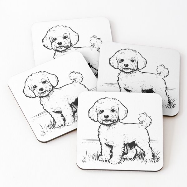 Item preview, Bichon Frise Dog Breed Fluffy Toy Cuddly Lap Canine Pup Cute Curly  designed and sold by inkoutninja.