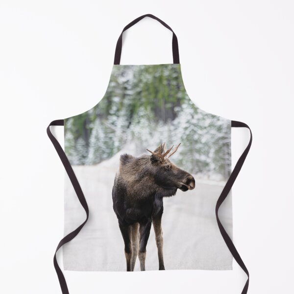 Item preview, Moose in Canada with snow background designed and sold by Kana Photography.