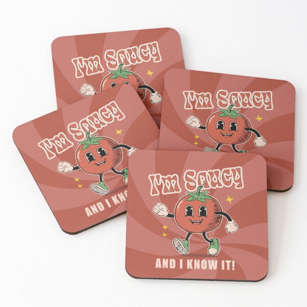 Item preview, I'm Saucy And I Know It! Sassy Tomato Retro Cartoon_ Dark Colors designed and sold by Osaya-Store.