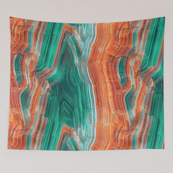 Item preview, Agate Rock Pattern - Beautiful Striated Teal and Bronze Rocks designed and sold by HausKatz.