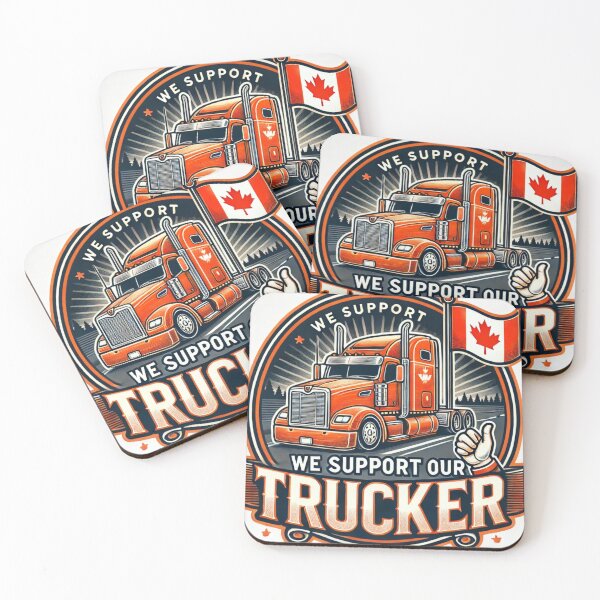Item preview, Support Our Truckers - Canadian Pride Truck Driver designed and sold by alkareem-ca.