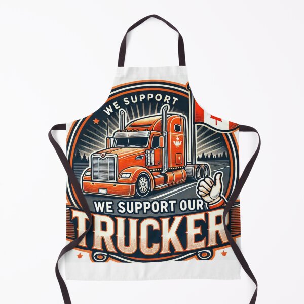 Item preview, Support Our Truckers - Canadian Pride Truck Driver designed and sold by alkareem-ca.