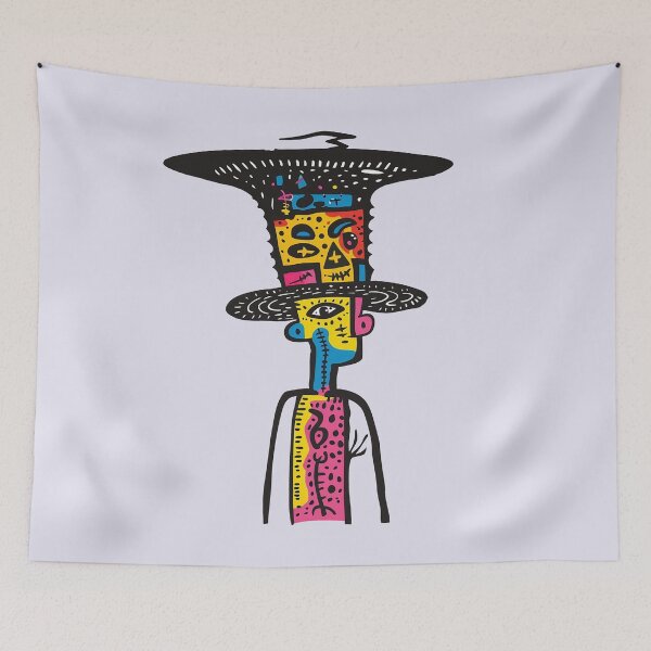 Item preview, Whimsical Pop Art Character Colorful Bold Line Portrait designed and sold by Sturdust.