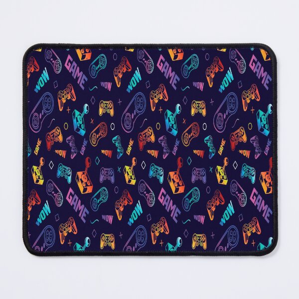 Item preview, Retro gaming symbols pattern in neon colors designed and sold by TYTOS-SHOP.