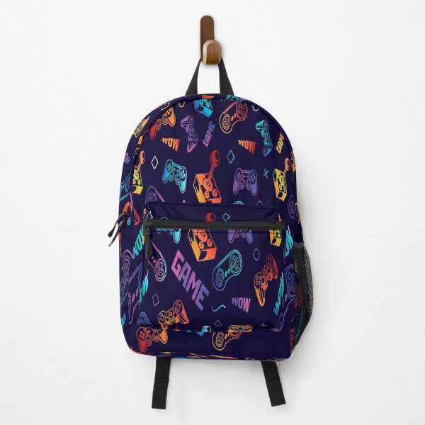 Item preview, Retro gaming symbols pattern in neon colors designed and sold by TYTOS-SHOP.