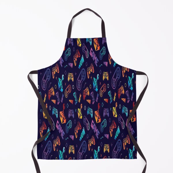 Item preview, Retro gaming symbols pattern in neon colors designed and sold by TYTOS-SHOP.