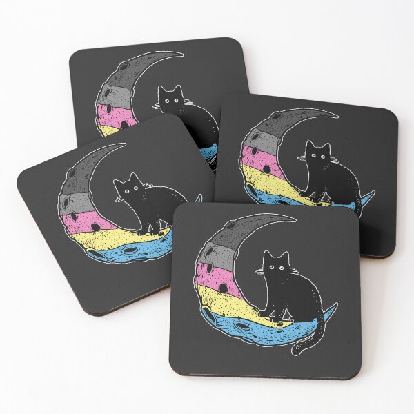 Item preview, Polygender Cat Moon LGBT Pride Flag designed and sold by Clara Hollins.