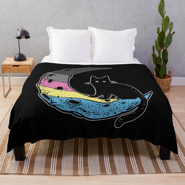 Item preview, Polygender Cat Moon LGBT Pride Flag designed and sold by Clara Hollins.