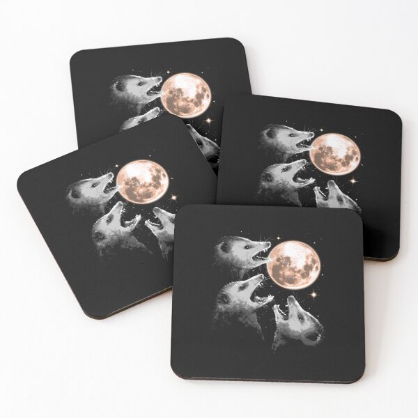 Item preview, Three Opossums Howling at the Moon - Possum Opossum designed and sold by Gala-Zae.