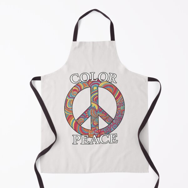 Item preview, Color Peace Groovy T-Shirt - Black & White Line Art Peace Sign, DIY Art, Hippie Tee, Coloring Book Style Shirt, Unique Pattern Top designed and sold by benjyjump.