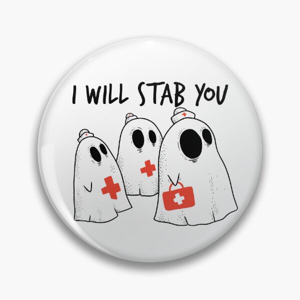 Artikel-Vorschau von Ich werde dich erstechen Ghost Nurse Lustige RN Halloween Ghost Nurse Gear, designt und verkauft von DynamicDesign.