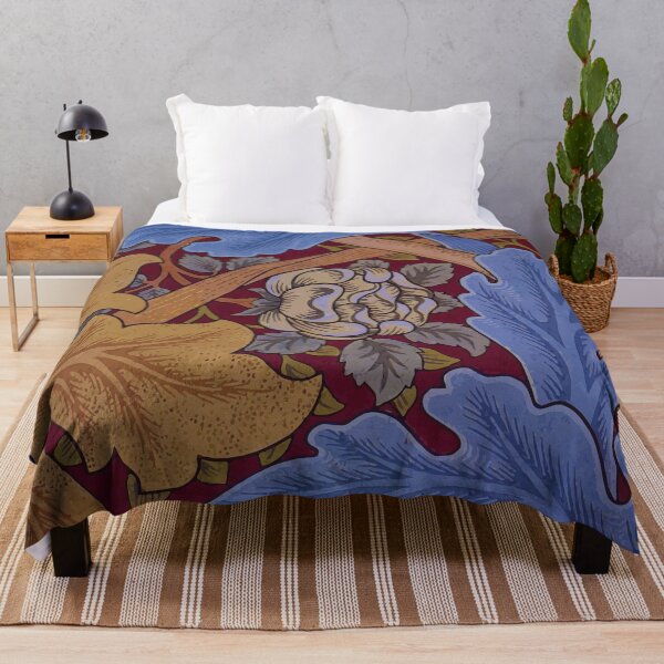 Item preview, William Morris Bold Blue and Gold Floral Design designed and sold by digitalvintage.