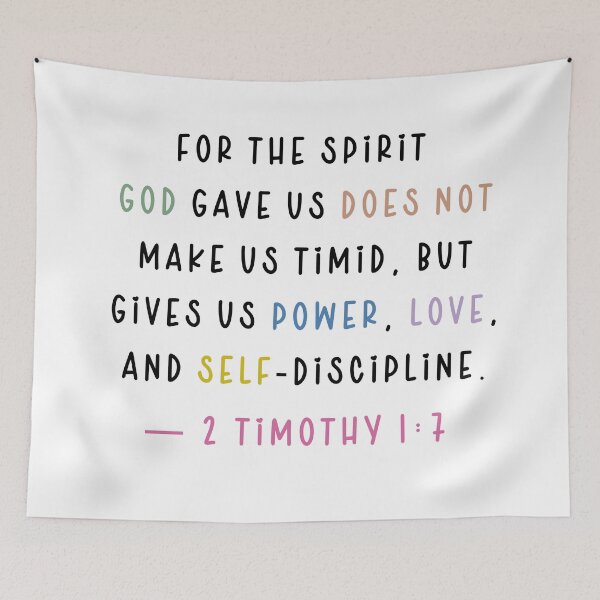 Item preview, For the Spirit God gave us does not make us timid, but gives us power, love, and self-discipline. 2 Timothy 1:7 designed and sold by successmom.