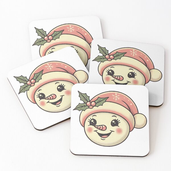 Item preview, Vintage Snowman with Santa Hat and Holly designed and sold by lubushop1.