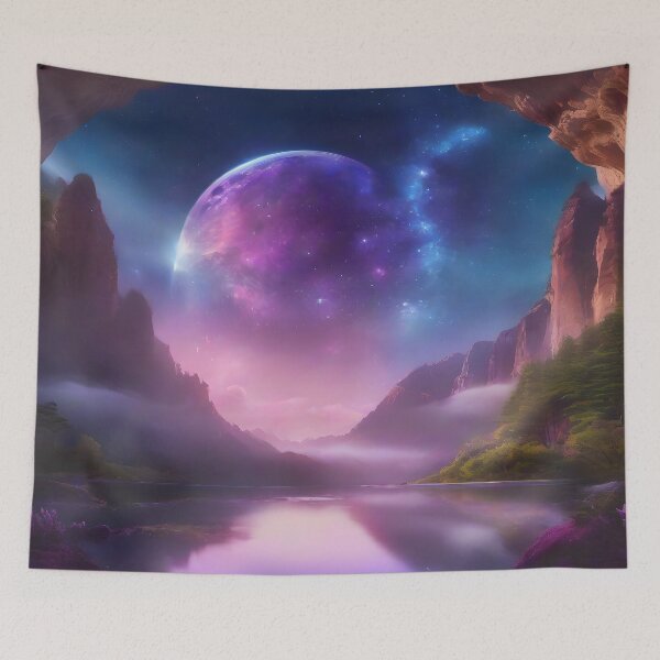 Item preview, Cave View of a Celestial Planet - Astral Scenery Collection designed and sold by SpacePrintss.