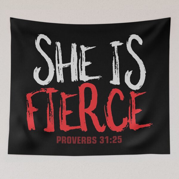 Item preview, She Is Fierce - Proverbs 31:25 Christian Inspirational designed and sold by Lillyamstronger.