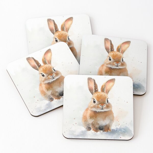 Item preview, Rabbit in the snow  designed and sold by Christina Brunton Art.