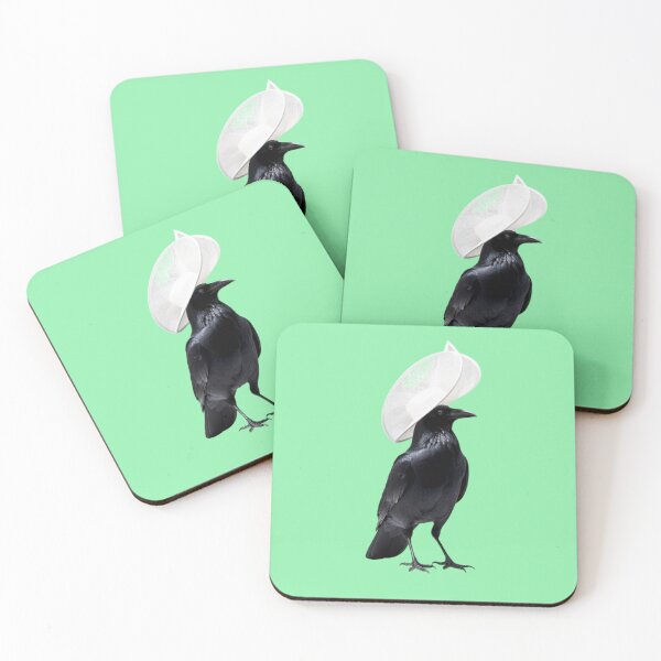 Item preview, A black crow in a white hat designed and sold by Polanska.