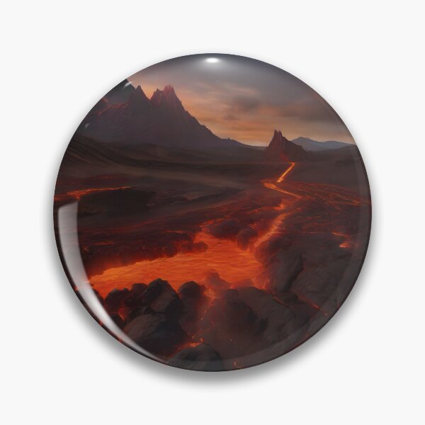 Item preview, Fiery Lava Flow Under a Starry Sky - Molten Realms Collection designed and sold by SpacePrintss.