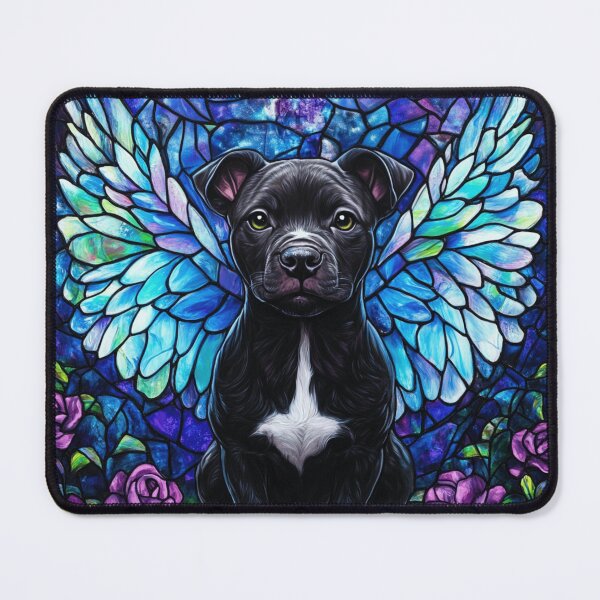 Item preview, Angel Staffordshire On A Stained Glass designed and sold by Nocturne Paws.