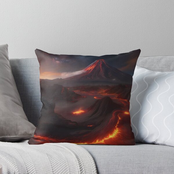 Item preview, Molten River at the Foot of a Fiery Mountain - Molten Realms Collection designed and sold by SpacePrintss.