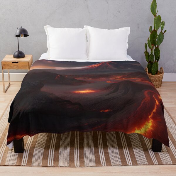 Item preview, Molten River at the Foot of a Fiery Mountain - Molten Realms Collection designed and sold by SpacePrintss.