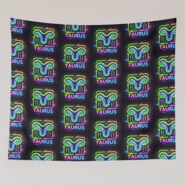 Item preview, Taurus Neon Zodiac Sign designed and sold by Sototos® ⭐⭐⭐⭐⭐.