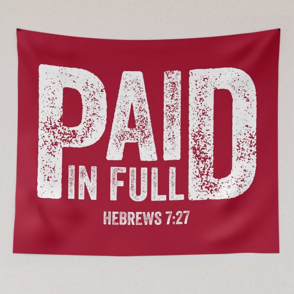 Item preview, Paid in Full - Retro Hebrews 7:27 Scripture designed and sold by Lillyamstronger.