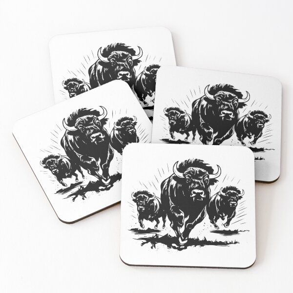 Item preview, American Bison Buffalo Plains Bull Horns Big Wild Mammal designed and sold by inkoutninja.
