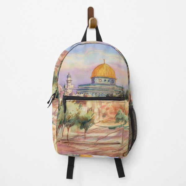 Item preview, dome of the rock jerusalem watercolor painting designed and sold by Slice Of Seed.