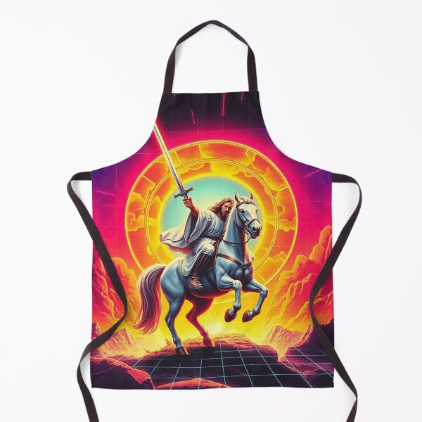 Item preview, Jesus, second coming, white horse, sword, clouds, revelation, Bible, comic, designed and sold by tshirtart2024.