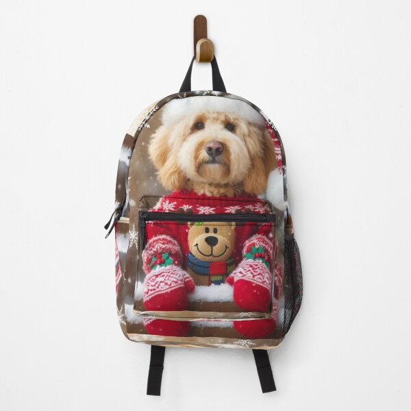 Item preview, Adorable Cute Golden Doodle Dog in Christmas Bear Sweater Painting designed and sold by Yogibear & Rachelle .