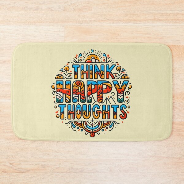 Item preview, Think Happy Thoughts, typography designed and sold by maxmaj.