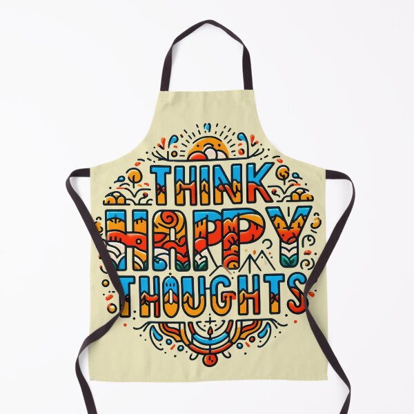 Item preview, Think Happy Thoughts, typography designed and sold by maxmaj.