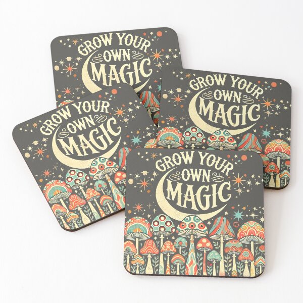 Item preview, Grow Your Own Magic - Retro Mushroom Art designed and sold by M22--.