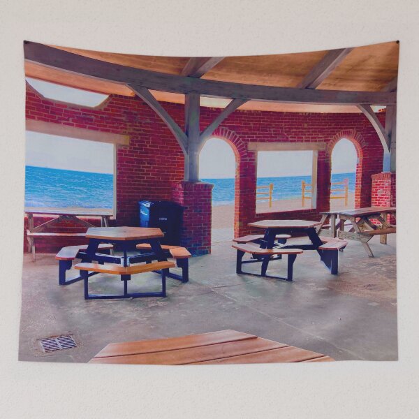 Item preview, Sam's Seascape Series - Compo Beach Building Westport, CT designed and sold by GiftsbyNaomi.
