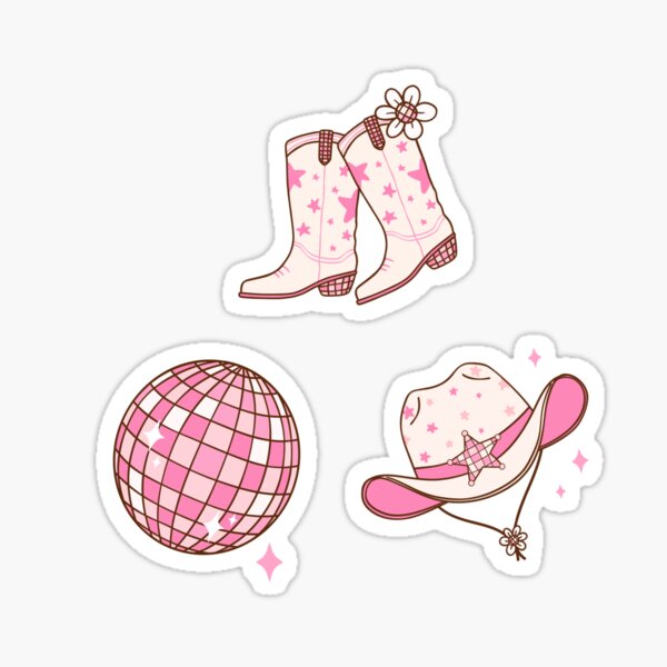 Item preview, Pink Disco Cowgirl Pattern designed and sold by ChaosDesigns876.