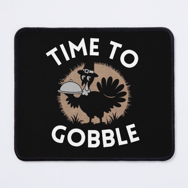 Aperçu de l'œuvre Il est temps de se régaler – Conception amusante de dinde de Thanksgiving créée et vendue par ChalaDesign.
