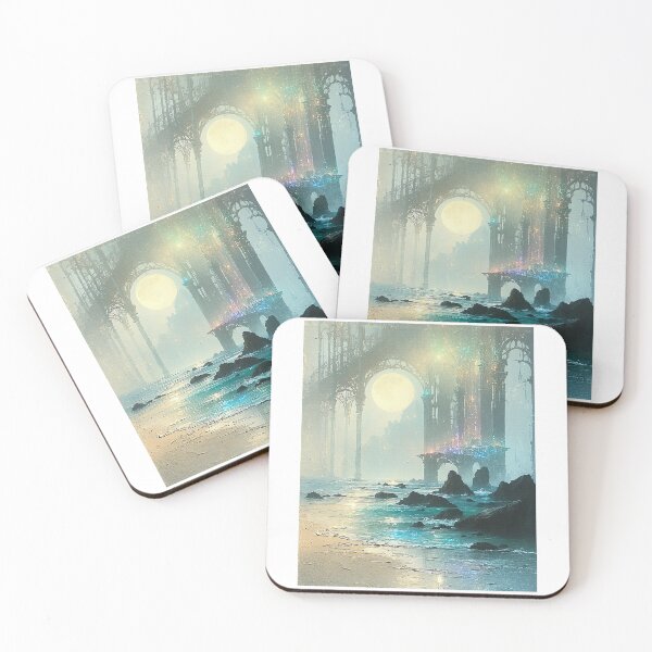 Item preview, Silver Moonlight Serenity: Waves and Bench designed and sold by PanoramaPrints.