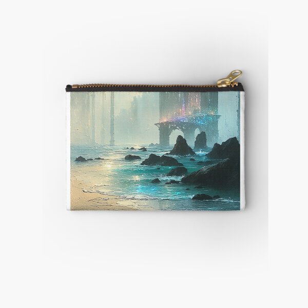 Item preview, Silver Moonlight Serenity: Waves and Bench designed and sold by PanoramaPrints.