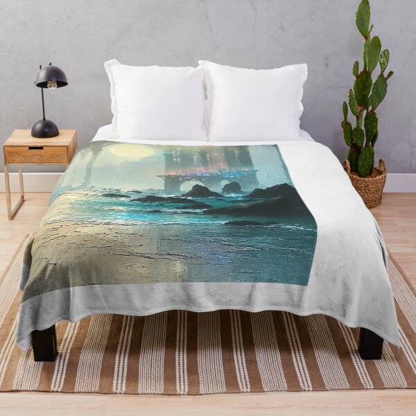Item preview, Silver Moonlight Serenity: Waves and Bench designed and sold by PanoramaPrints.