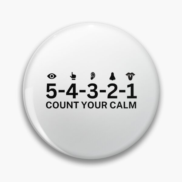 Item preview, Grounding techniques for anxiety | 5-4-3-2-1: Count Your Calm  designed and sold by DesignDazzles.