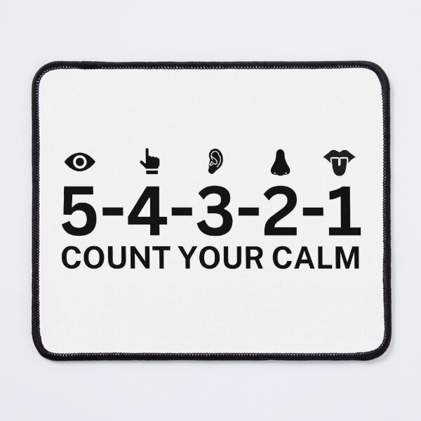 Item preview, Grounding techniques for anxiety | 5-4-3-2-1: Count Your Calm designed and sold by DesignDazzles.