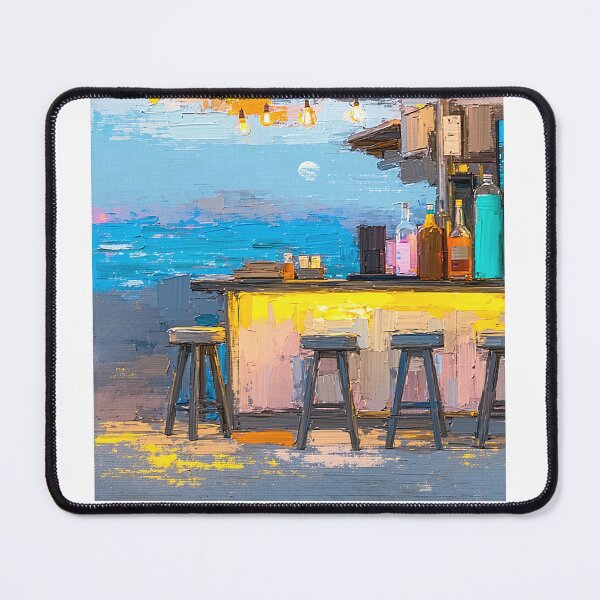 Item preview, Silver Tides Serene Beach Bar designed and sold by PanoramaPrints.